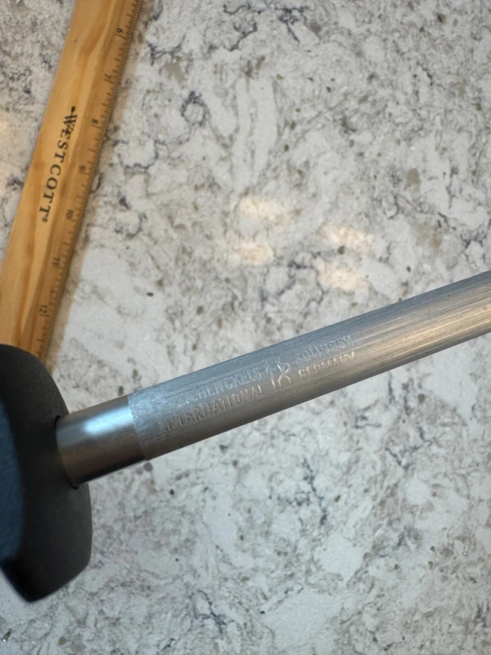 J. Henckels International sharpening honing steel tool 9' w/black handle